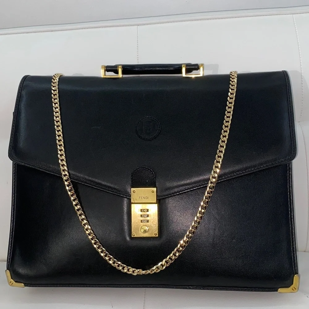 Authentic Rare Vintage FENDI Laptop/Briefcase Business Bag